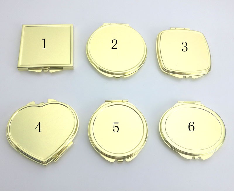 Pocket Mirror Blank Compact Mirrors Supply Gold Mirror Compact Etsy
