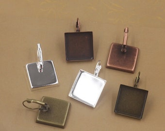 20pcs 16mm/18mm/20mm/25mm Lever Back-Bezel Earring Blanks-Earring Blank-WHOLESALE Leverback Earring Findings--Leverback Earring Tray
