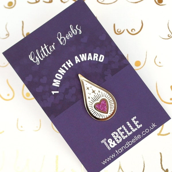 Drops of Magic Glitter 1 Month Breastfeeding Expressing Milestone Award Enamel Pin Badge
