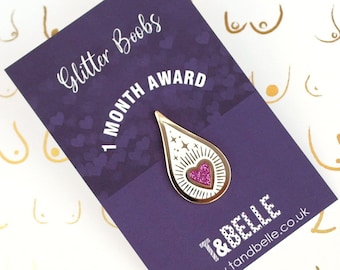 Drops of Magic Glitter 1 Month Breastfeeding Expressing Milestone Award Enamel Pin Badge