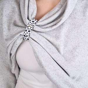 Dalmatian Breastfeeding Clothing Clip Animal Print Design - This Side Next Bracelet - Stretchy Band - Alternative to Nursing top
