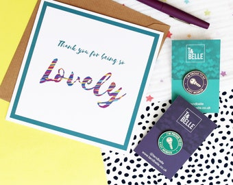 Teacher Nurse Key Worker Thank You Bundle - Enamel Pin and Greetings Card