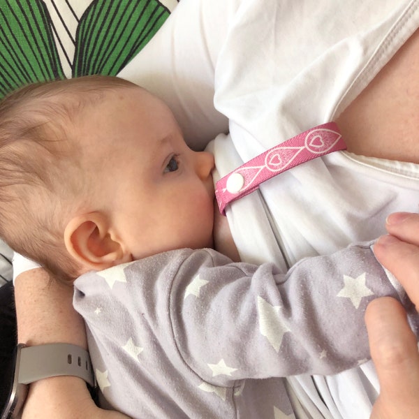 Liquid Gold Breastfeeding / Nursing Clothing Clip - Pink or Green  - Alternative to Breastfeeding top