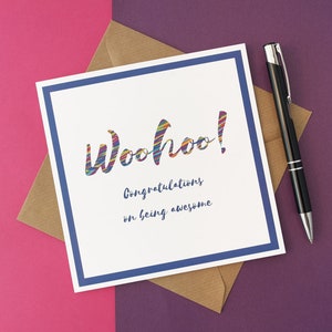 Juhu! Herzlichen Glückwunsch, dass Sie diese Super Umweltfreundliche Karte sein werden - Well Done, Exam Success