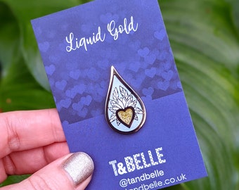 Breastfeeding Liquid Gold Enamel Pin: Keepsake Badge