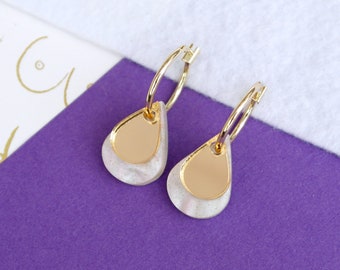Breastfeeding Milestone Hoop Earrings 1 Month - 5 Years+ : Interchangeable Gold Plated Nursing Mum Keepsake