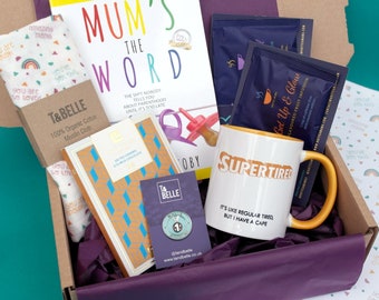 Deluxe New Mum Gift Box With Choice of Enamel Pin, Mug & Chocolate