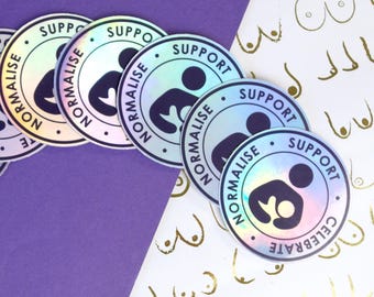 Support Celebrate Normalise Breastfeeding Vinyl Die Cut Sticker 5cm Round