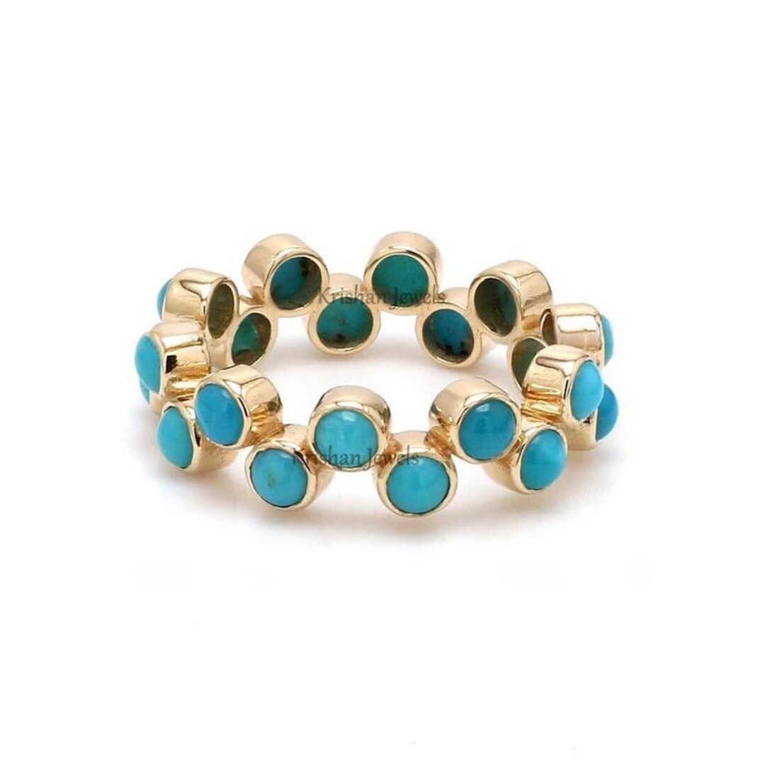 Elemental Gems Polished Multi Shape Sleeping Beauty Turquoise Ring
