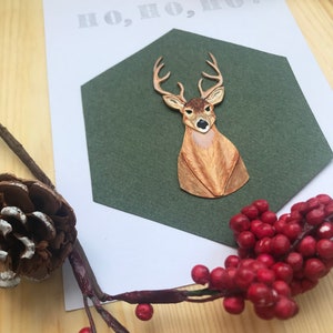 Reinde Postkarte/Weihnachten Postkarte/Weihnachten Redes/Wand Dekor/Weihnachtsgeschenk/Weihnachtsfeier/Home Decor