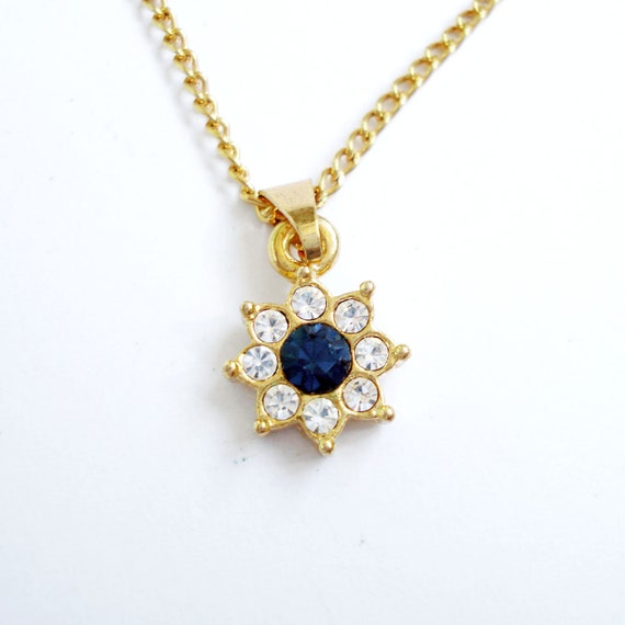 Vintage Clear Blue Rhinestone Royal Style Jewelry… - image 6