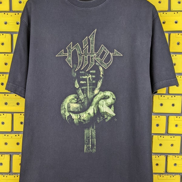 Vintage 2002 Nile Tour T-Shirt "In Their Darkened Shrines" American Death Metal Band Merch Tee Size M/L