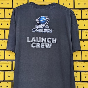 Vintage 1995 Sega Saturn Launch Crew T-Shirt Video Game Console Rare Promo Tee Size XL