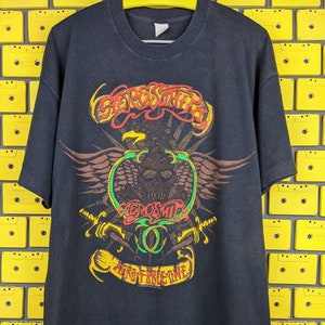 Vintage 1993 Aerosmith Tour T-Shirt Aero Force One Hard Blues Rock Steven Tyler Band Merch Tee Size XL