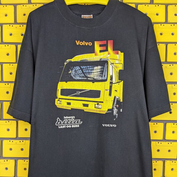 Rare Vintage 90s Volvo Truck FL T-Shirt Trucker Car Driver Merch Tee Size XXL