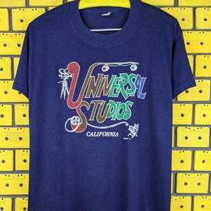 Vintage 80s Universal Studios T-Shirt California Film Production Tourist Tee Size L