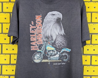 Harley-Davidson 3D バルドイーグル 90s Tシャツ Harley Davidson Vintage 90s 3D Emblem T-shirt - Bald Eagle