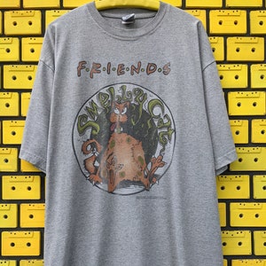 Vintage 1999 Friends TV Show T-shirt Smelly Cat Song Phoebe Buffay Comedy TV-serie Cartoon Print T-shirt maat XXL