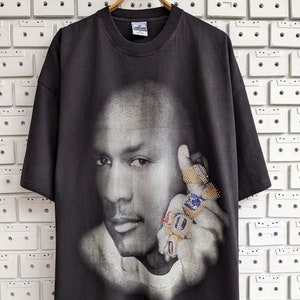 Vintage 00s Michael Jordan Six Rings T-shirt Chicago Bulls