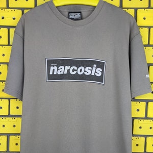 Maglietta vintage Seven Tenths Divewear del 1998, Oasis Band Box Logo Style Parody Funny Diver Tee Taglia M