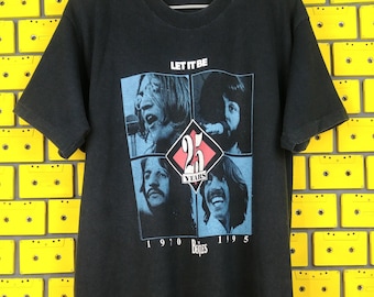 Vintage 1995 the Beatles T-shirt Let It Be 25 Anniversary Rock Pop