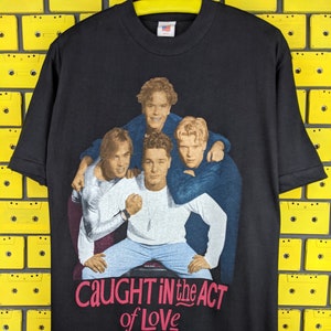 ヴィンテージ 90 年代 Caught In The Act バンド T シャツ ダンス 
