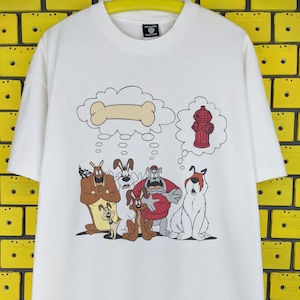 Vintage 1996 Warner Bros Dogs T-Shirt Sam Sheepdog Spike Chester Barnyard Dawg Marc Anthony Pussyfoot Cartoon CharactersMerch Tee Size XL