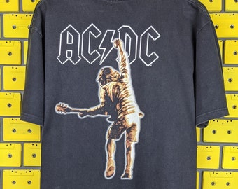 Vintage AC/DC Stiff Upper Lip 2001 Tour T-shirt Black Size XL Rare