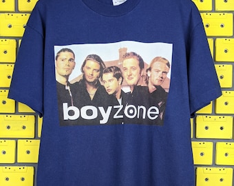 Vintage 1997 Boyzone T-Shirt Somthing Else Tour Dance Pop Rock Boy Band Merch Tee Size M