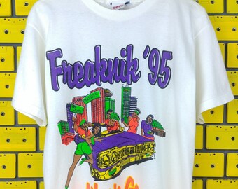 Vintage 1995 Freaknik Atlanta T-Shirt Hip Hop Rap Spring Break Festival Size M