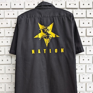 Koszula Sepultura Nation Vintage 2001 z guzikami, Heavy Groove, Trash Death Metal Band, Blue Grape Merch, rozmiar XL