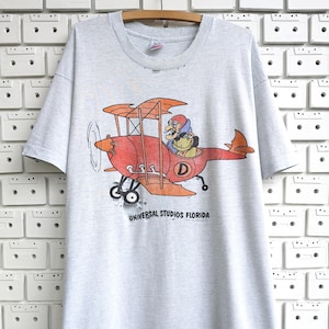Maglietta vintage del 1991 Wacky Races Villains Muttley Dick Dastardly Hanna Barbera Cartoon Merch Maglietta rovinata Taglia XL/XXL
