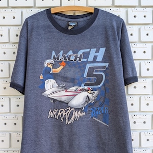 Vintage 2004 Speed Racer T-Shirt Mach 5 Japanese Anime Manga Series Glow In The Dark Merch Tee Size M