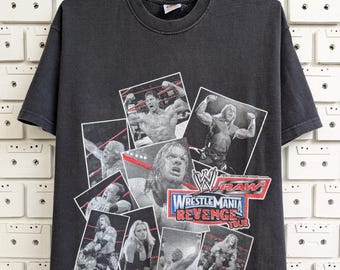 Vintage 2005 WWE Raw T-Shirt Wrestlemania Revenge Tour Merch Tee Size M