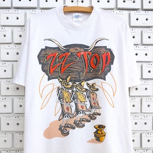 Vintage 2003 ZZ Top T-Shirt Biertrinker und Hell Raisers Tour Südländer Hard Blues Boogie Rock Band Merch Tee Größe L
