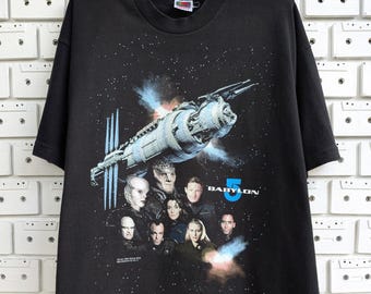 Vintage 1994 Babylon 5 T-shirt Sci Fi Space Opera Science Fiction