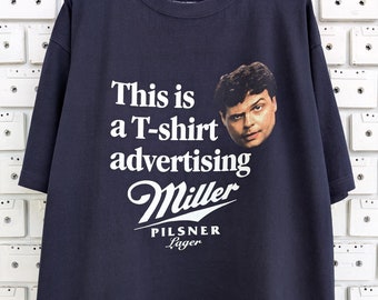 Vintage 90s Miller Beer T-Shirt American Brewery Lager Pilsner Advertising Promo Merch Tee Size Short Boxy XL