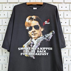 Vintage 90s Red Dwarf T-Shirt Ace Rimmer Sci Fi Comedy TV Series Merch Tee Size XL