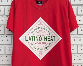 Vintage 2004 WWE Eddie Guerrero T-shirt Viva La Raza Latino Heat Wrestling Merch Tee Taille XL