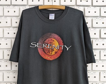 Vintage 00s Serenity Film T-Shirt Space Western Film Sci Fi Science Fiction Movie Merch Tee Size XL