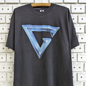Vintage 1992 Gladiators Logo T-Shirt British TV Series LWT Programmes Athletics Game Show Merch Tee Size XL