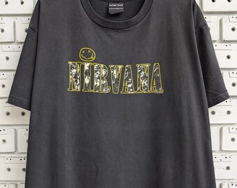 NIRVANA 1997 Tシャツ Rare!! Nirvana 1997 Vintage Tees L Size Kurt Cobain Dave Grohl