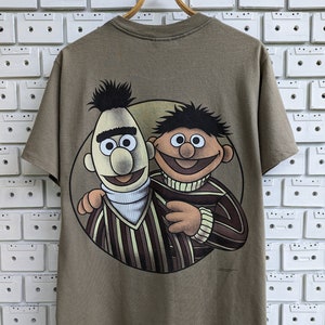 Vintage jaren 90 Bert & Ernie Buddy Wear T-shirt Sesamstraat Henson Comedy TV-show stripfiguren Merch Tee maat L