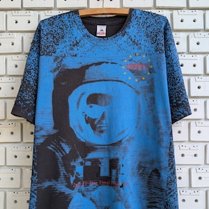 Vintage 1993 U2 Zooropa T-Shirt Zoo TV Final Frontier AOP Print Irish Alternative Rock Post Punk Band  Merch Tee Size XL