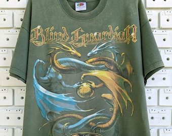 90s Vintage Blind Guardian Shirt Size X Large Vtg Faded Black