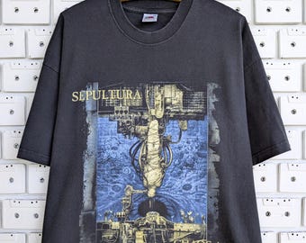 Vintage 90s Sepultura T-shirt Roots Album Era Brazilian Heavy