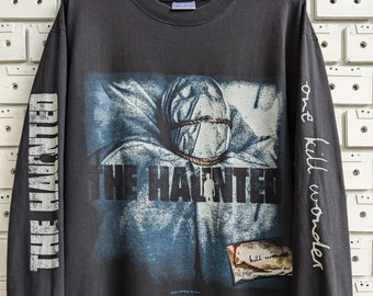 Vintage 2003 The Haunted Shirt One Kill Wonder Album Promo Swedish Heavy Melodic Groove Trash Metal Band Long Sleeve Merch Tee Size L