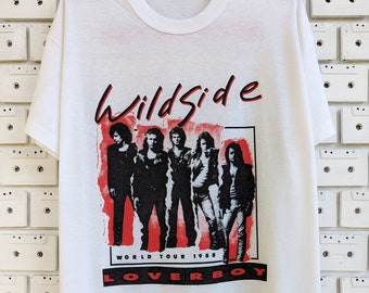 Vintage 1988 Loverboy T-shirt Wildside World Tour Canadian Hard