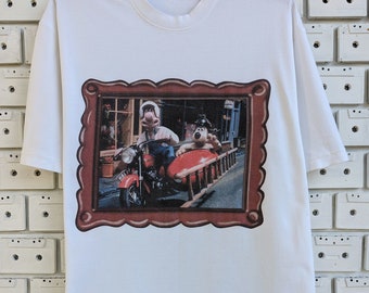Vintage 1994 Wallace and Gromit T-Shirt British Claymation Cartoon Comedy Adventure Film Merch Tee Size M/L