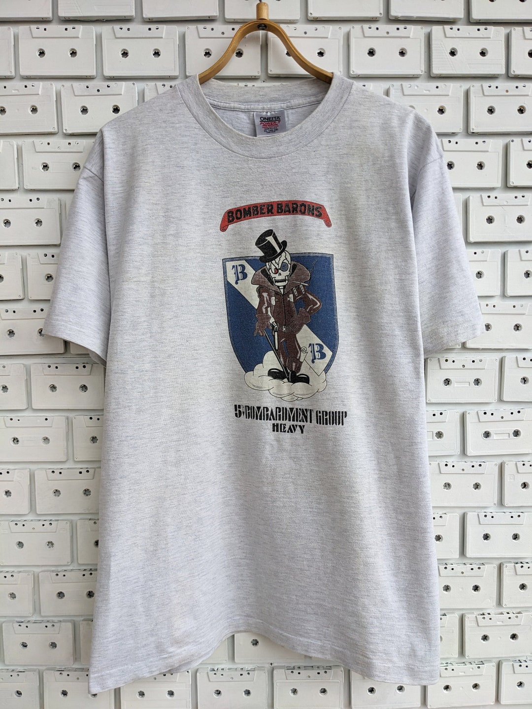 Vintage 80s Bomber Barons Tshirt WWII AAF Army Air Forces 5th